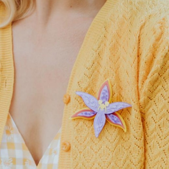 NIB ERSTWILDER A FLORAL AFFAIR “QUEEN OF SHEBA” BROOCH - Picture 3 of 5